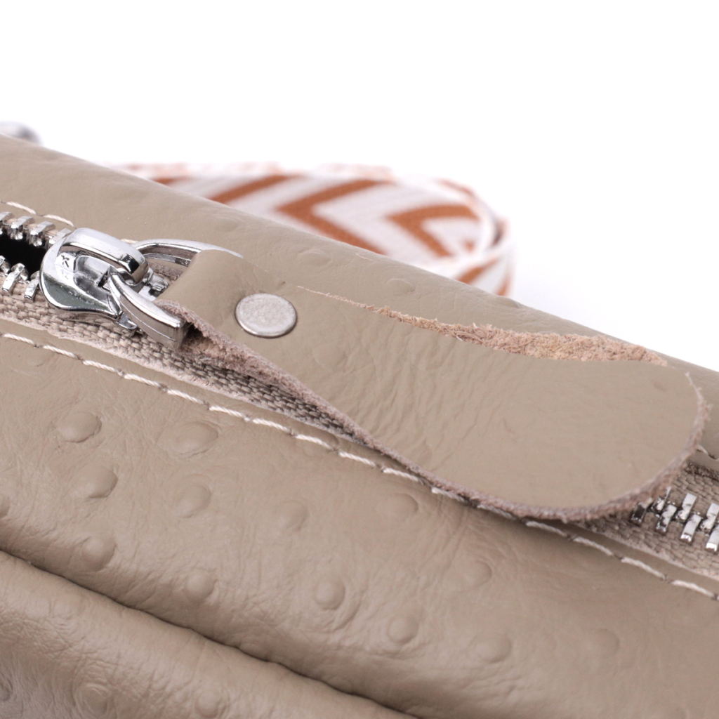 Сумка Vintage З фактурної натуральної шкіри Бежева (22662) - зображення 8