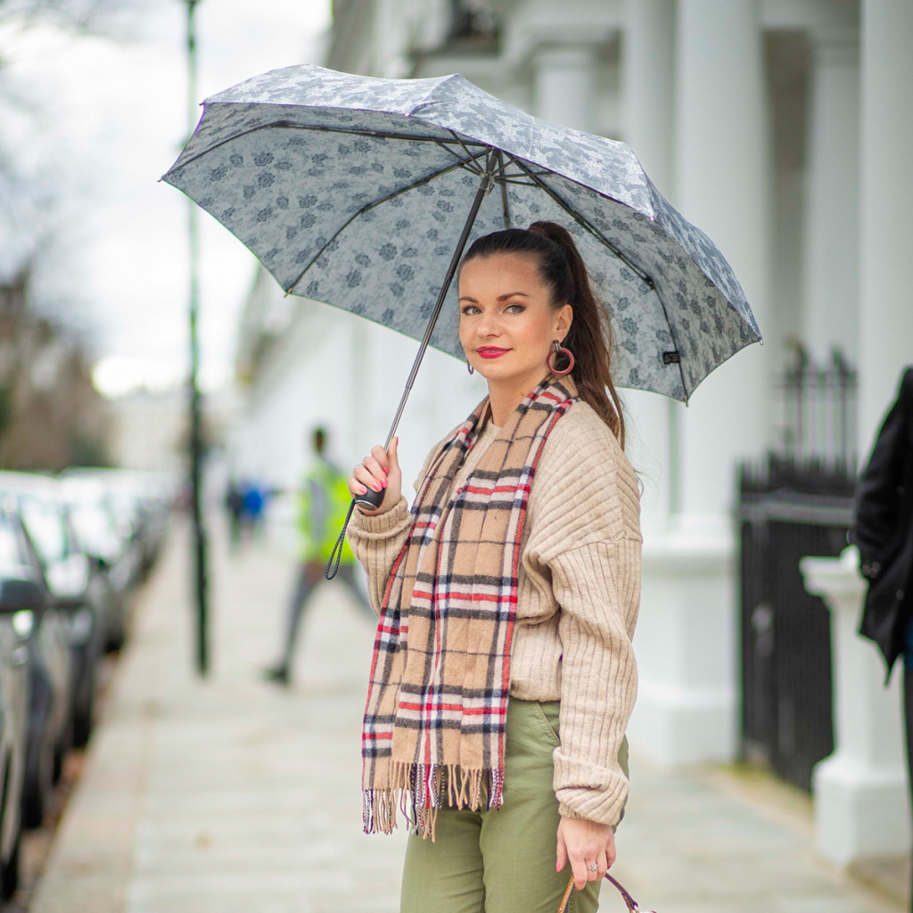 Парасоля Fulton Diamond L852 Marquise - Jacquard Floral (L852-035122) - зображення 4