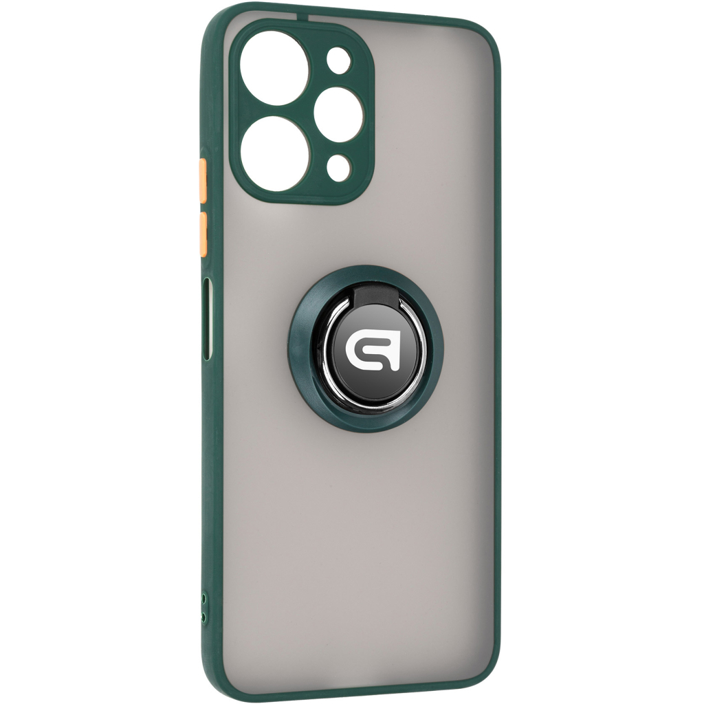 Чохол до мобільного телефона Armorstandart Frosted Matte Ring Xiaomi Redmi 12 4G Dark Green (ARM68903) - зображення 1