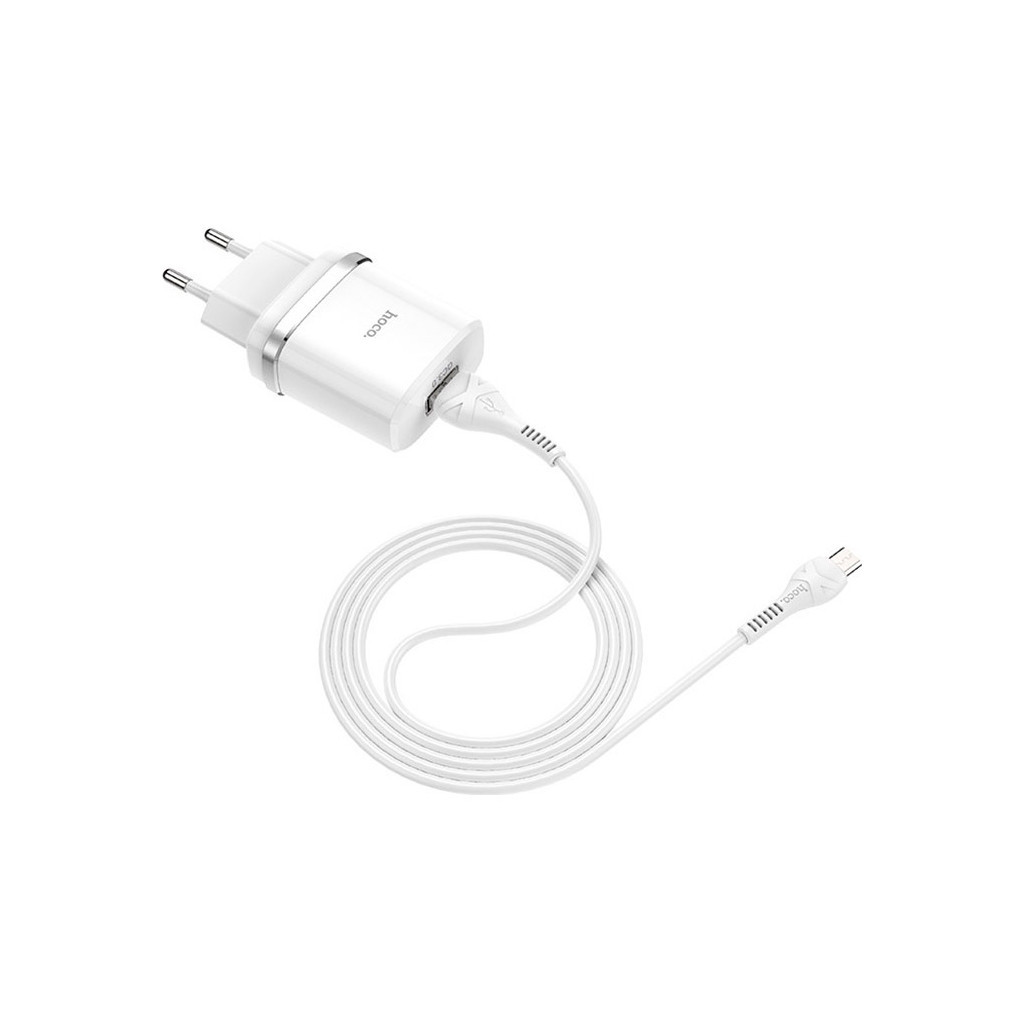 Зарядний пристрій HOCO C12Q Smart QC3.0 charger set(Micro) White (6931474716286) - зображення 3