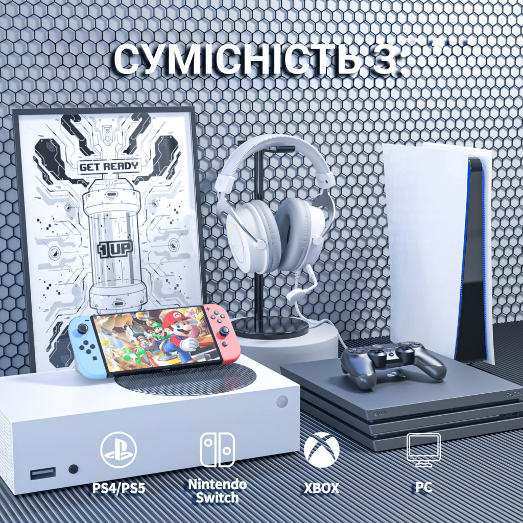 Навушники Fifine H3 RGB White (H3W) - зображення 2