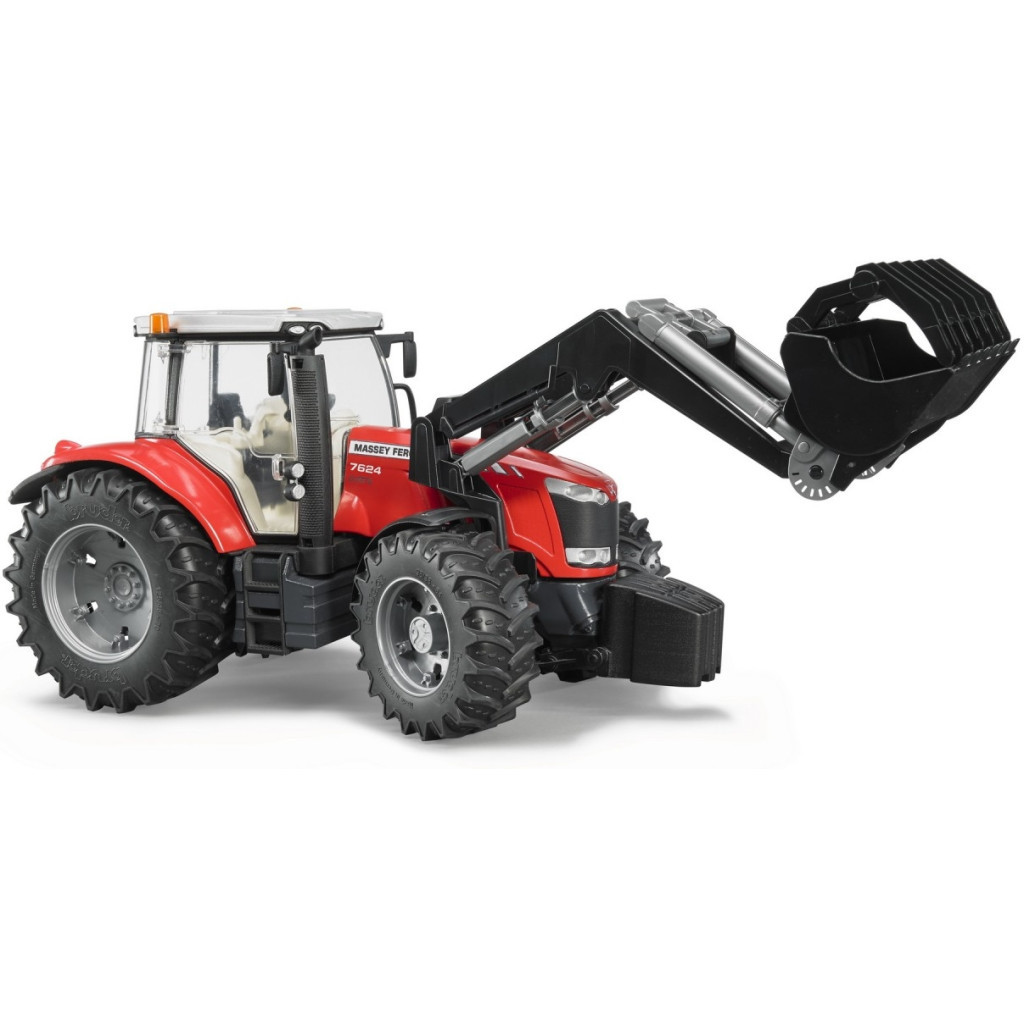 Спецтехніка Bruder Massey Ferguson 7624 з переднім навантажувачем 1:16 (03047) - зображення 9