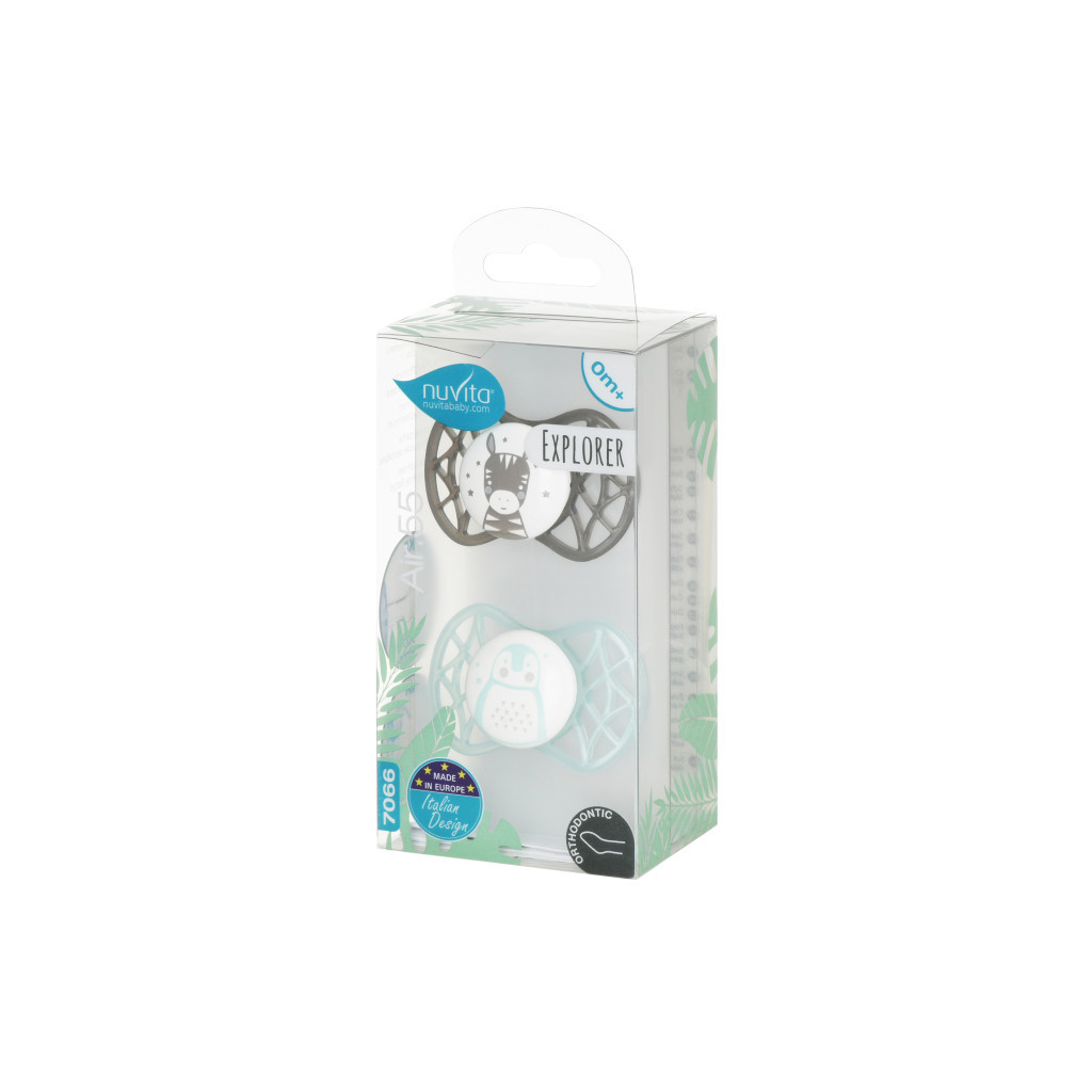 Пустушка Nuvita Air55 Explore 0m+ ортодонтична (NV7066N) - изображение 3