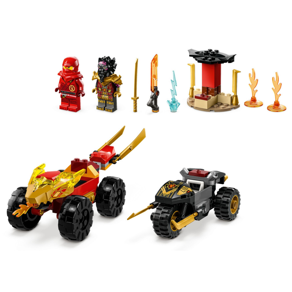 Конструктор LEGO Ninjago Автомобільна й байкова битва Кая і Раса 103 деталей (71789) - зображення 4