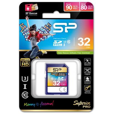 Карта пам'яті Silicon Power 32GB SDHC class 10 UHS-I U1 Superior (SP032GBSDHCU1V10) - зображення 2