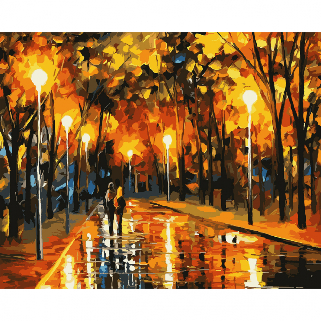 Картина по номерам Santi Осінній парк 40*50см LED (955074) - зображення 1