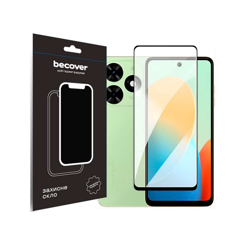 Скло захисне BeCover Tecno Spark Go 2024 (BG6) Black (710484) - зображення 1