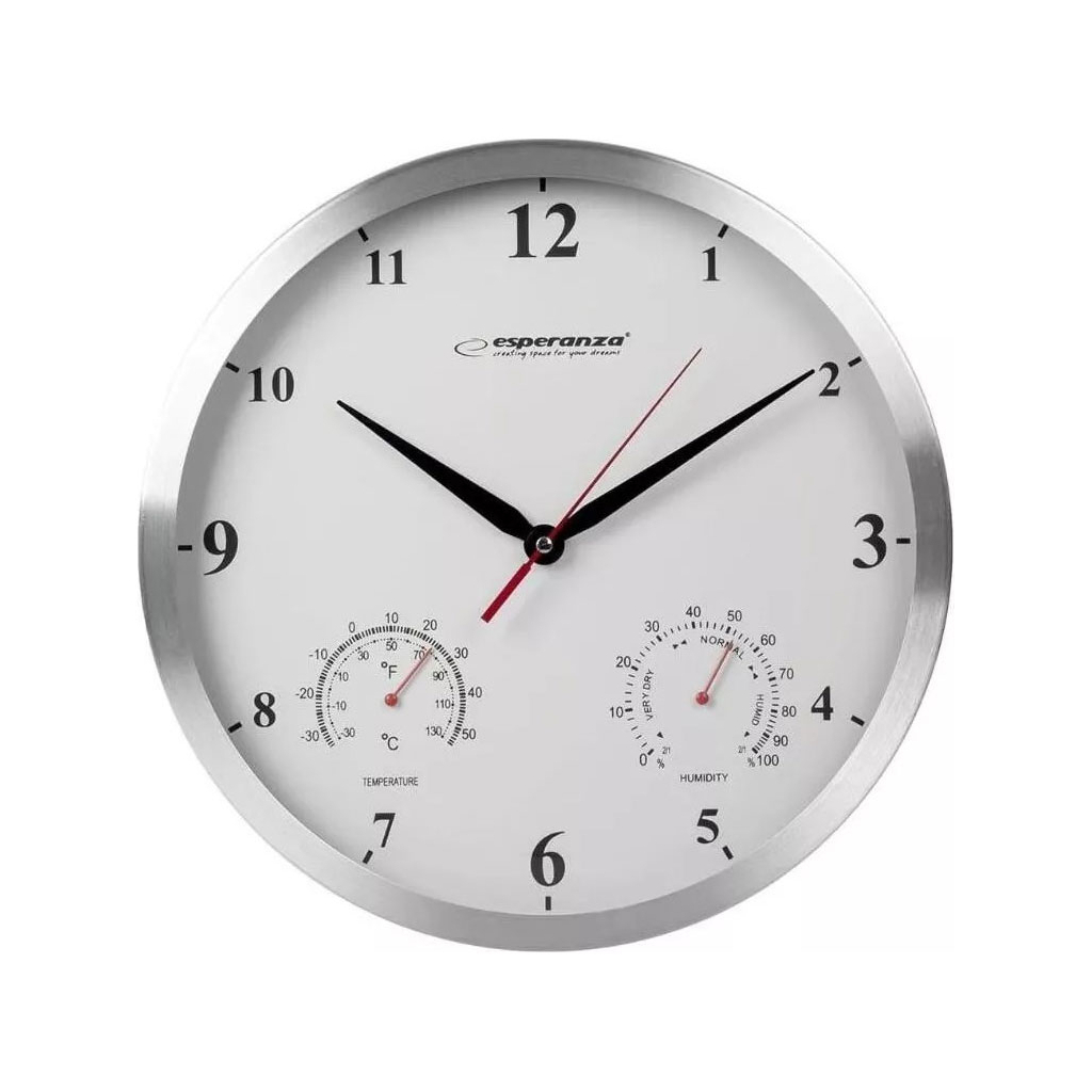 Настінний годинник Esperanza Wall Clock Washington 30 см White (EHC008W) - зображення 1