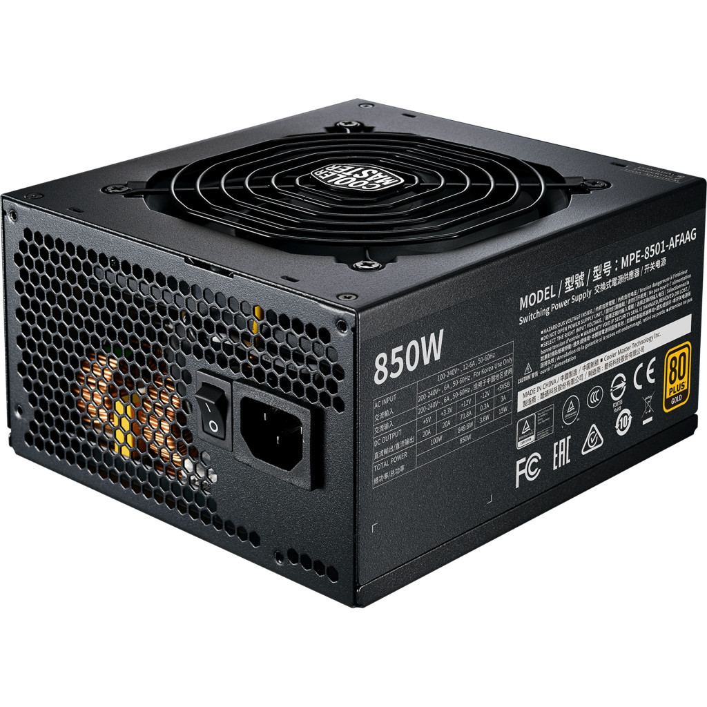 Блок живлення CoolerMaster 850W MWE Gold V2 FM (MPE-8501-AFAAG-EU) - изображение 2