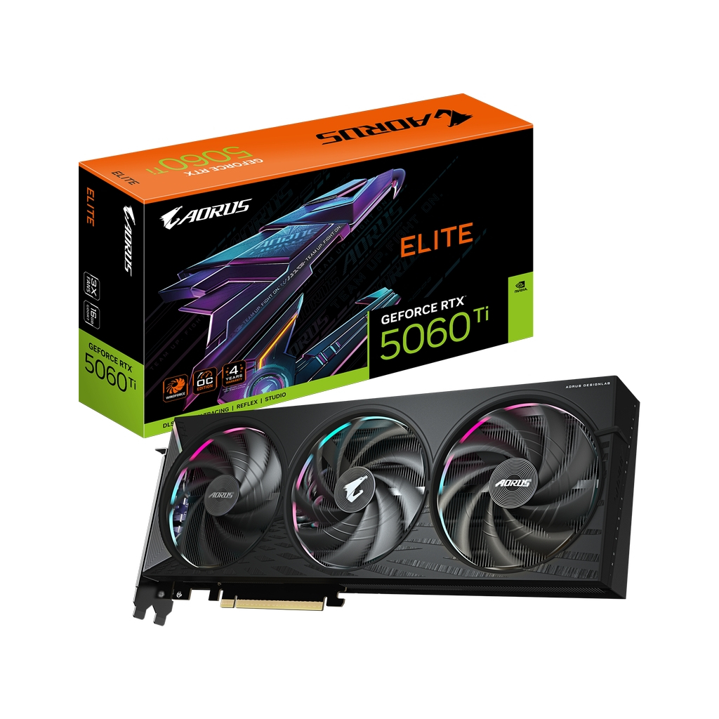 Відеокарта GIGABYTE GeForce RTX5060Ti 16Gb AORUS ELITE (GV-N506TAORUS E-16GD) - изображение 10
