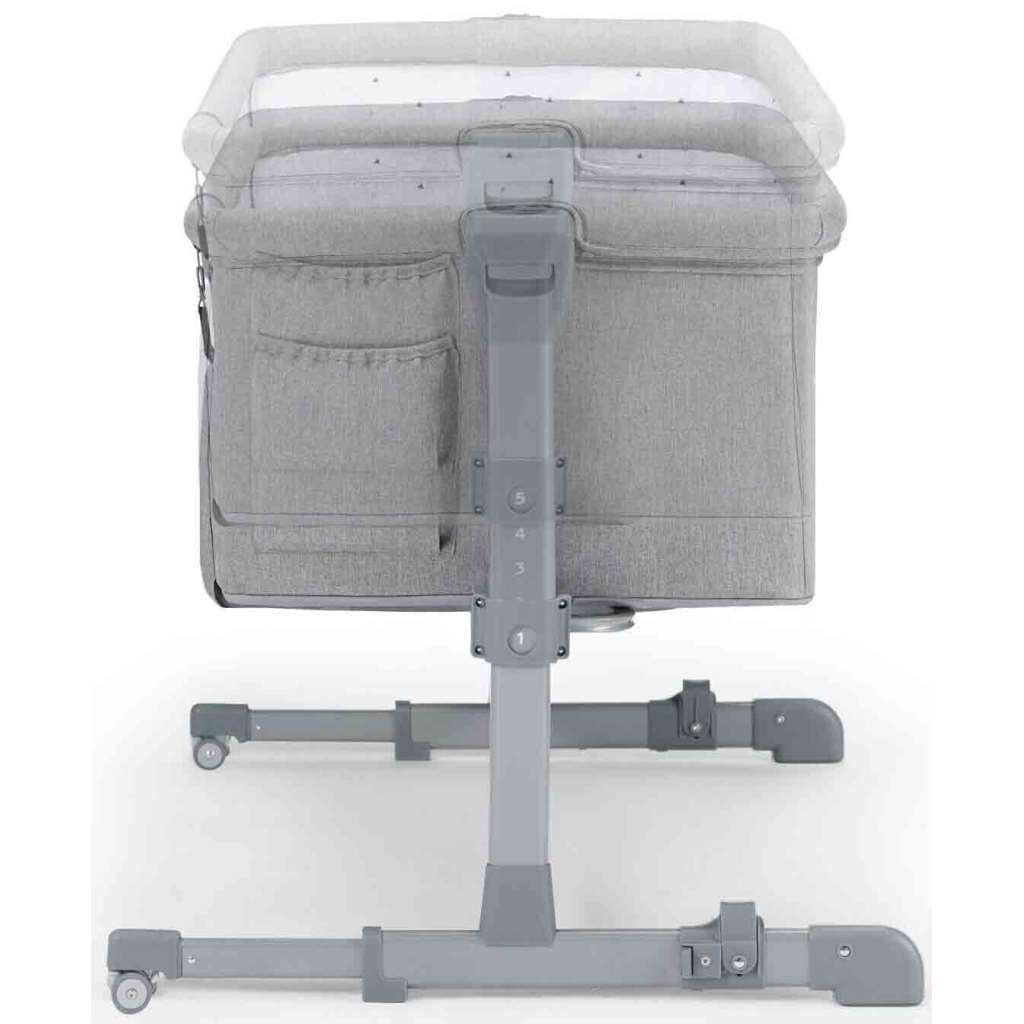 Ліжечко Kinderkraft приставная кроватка-люлька Neste Up Grey Light Melange (5902533915279) - зображення 4