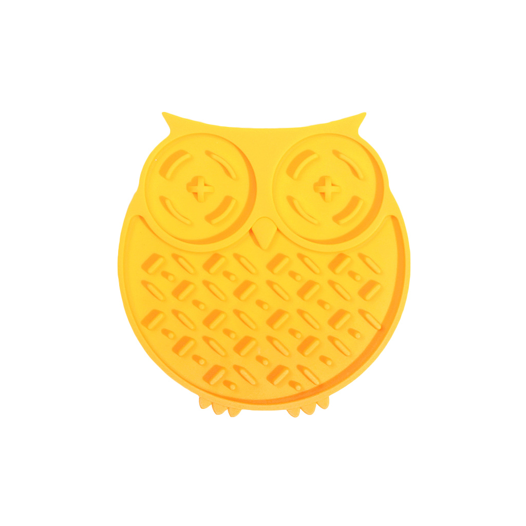 Посуд для собак WahoPet licky mat килимок-годівниця 15х16 см (жовта) (2700000021118) - зображення 1