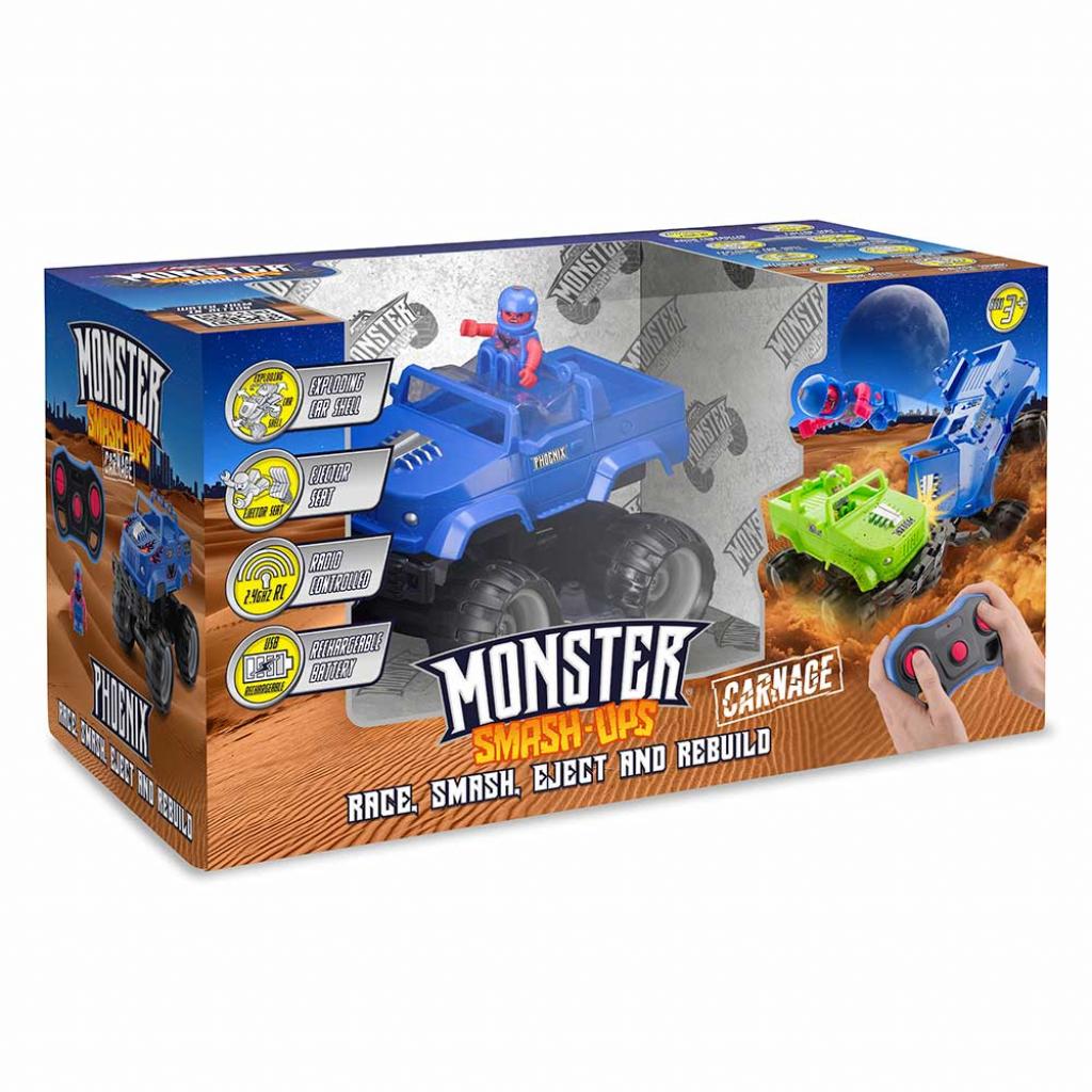 Радіокерована іграшка Monster Smash-Ups 1:20 Crash Car S2 Фенікс Синій (TY6082B) - зображення 5