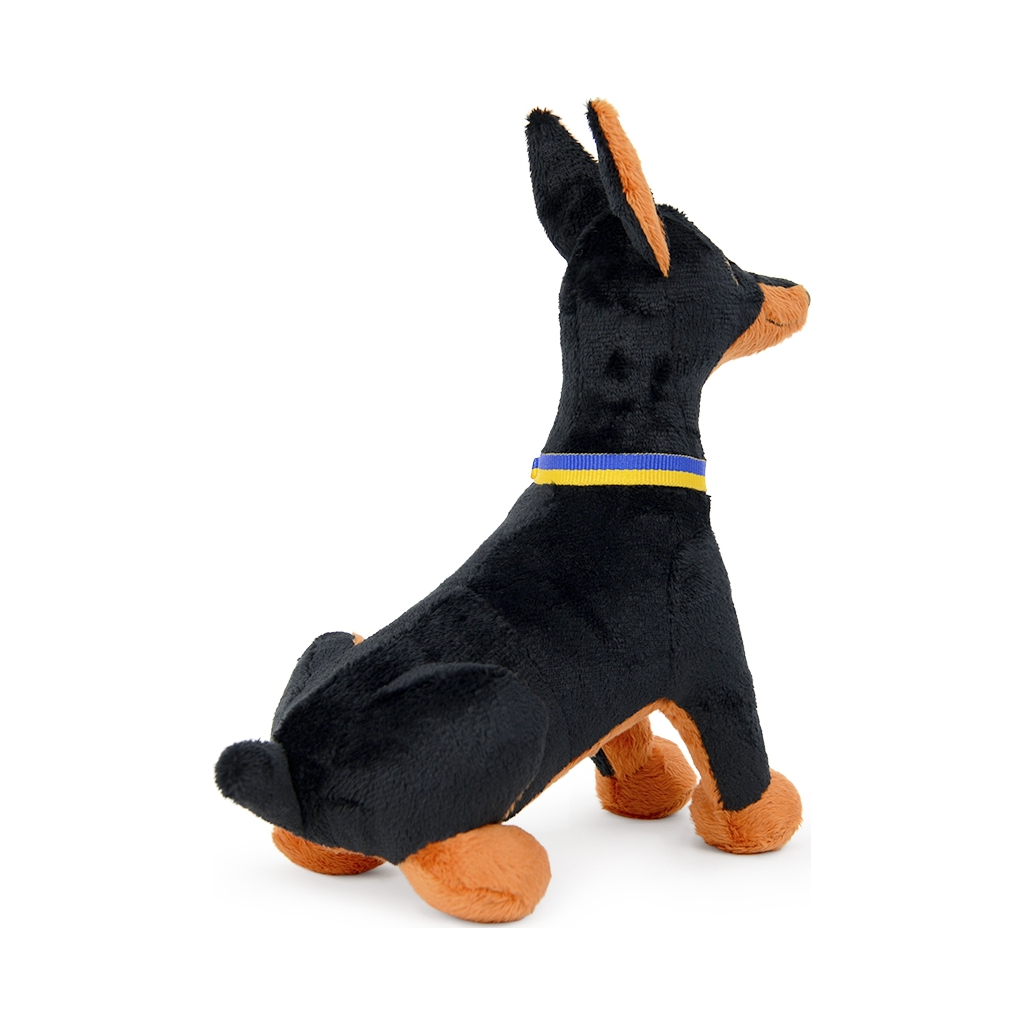М'яка іграшка WP Merchandise Доберман Зевс у патріотичному ошийнику (FWPPATRIOTDM23BK0) - зображення 4