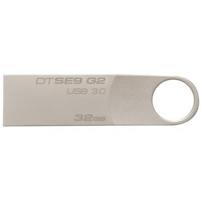 USB флеш накопичувач Kingston 32GB DataTraveler SE9 G2 Metal Silver USB 3.0 (DTSE9G2/32GB) - зображення 1