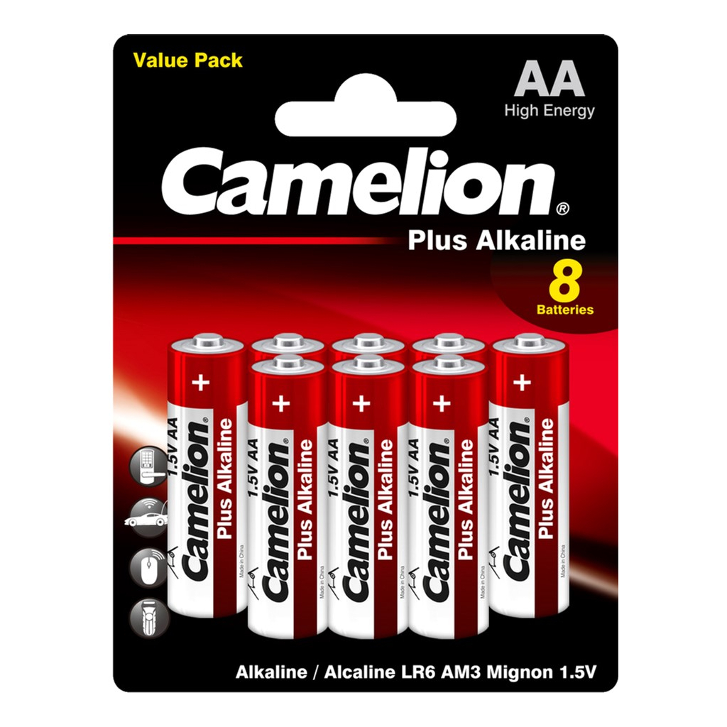 Батарейка Camelion AA LR6 Plus Alkaline * (5+3) (LR6-BP5+3) - зображення 1