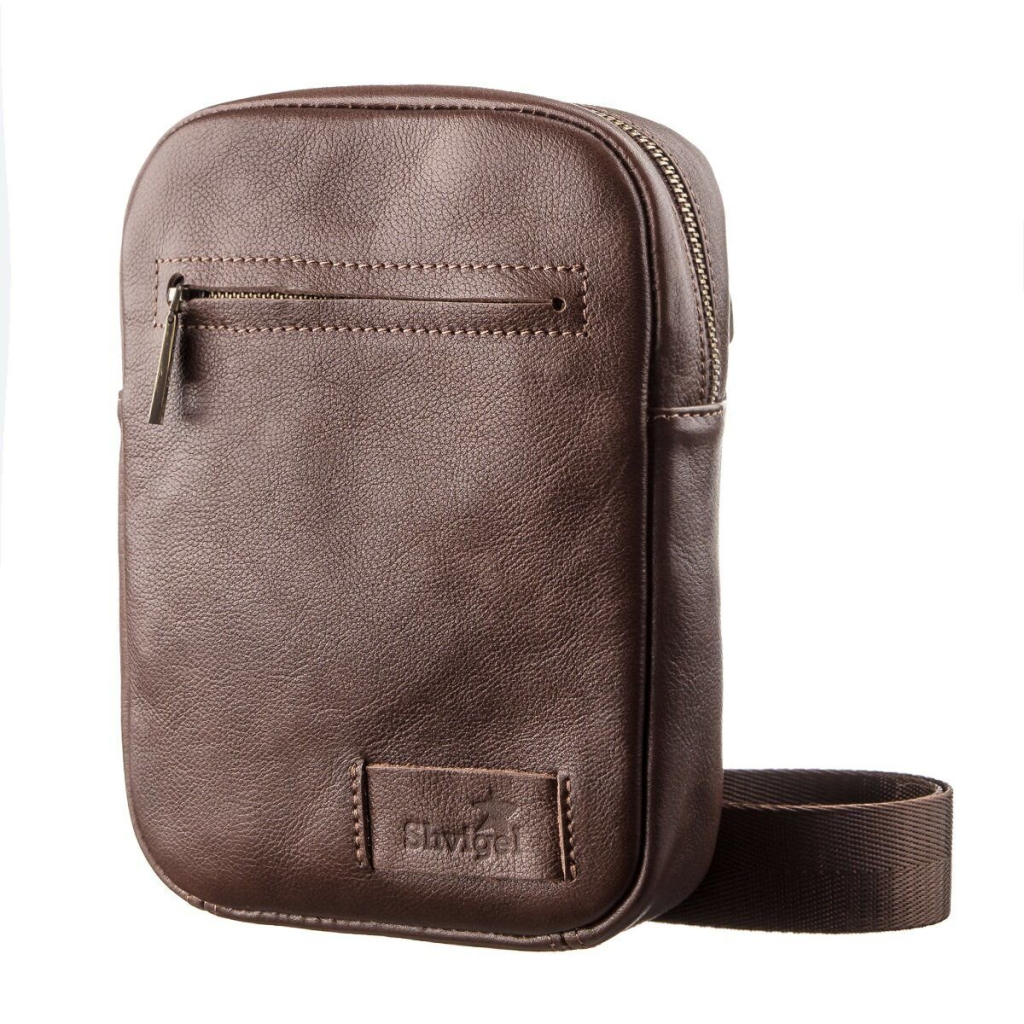Сумка Shvigel Чоловіча шкіряна Коричнева (19103) - зображення 1
