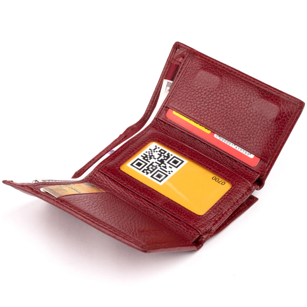 Портмоне ST Leather Зі шкіри Бордове (19333) - зображення 7