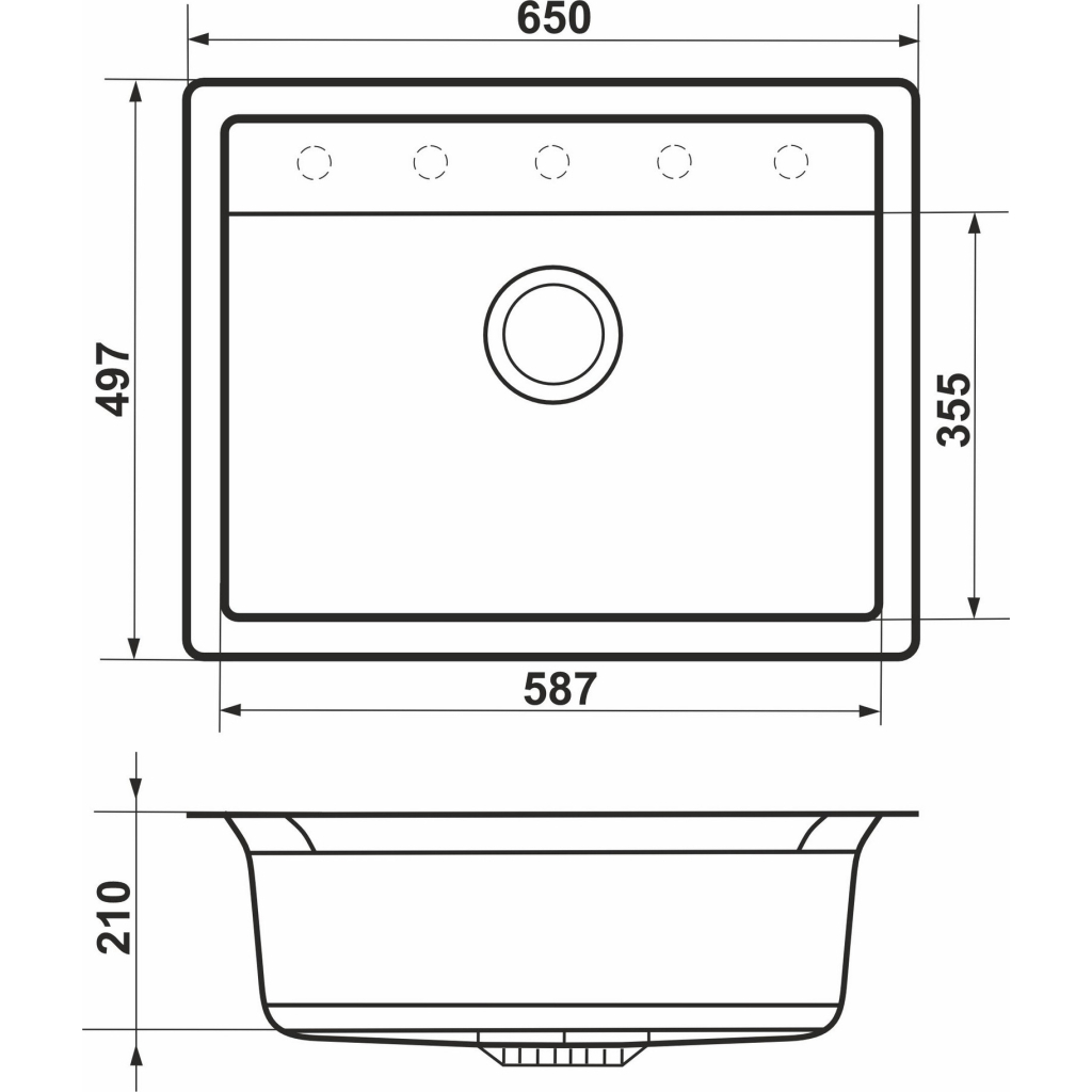 Мийка кухонна GRANADO ARTES terra з сифоном (gr3603) - зображення 7