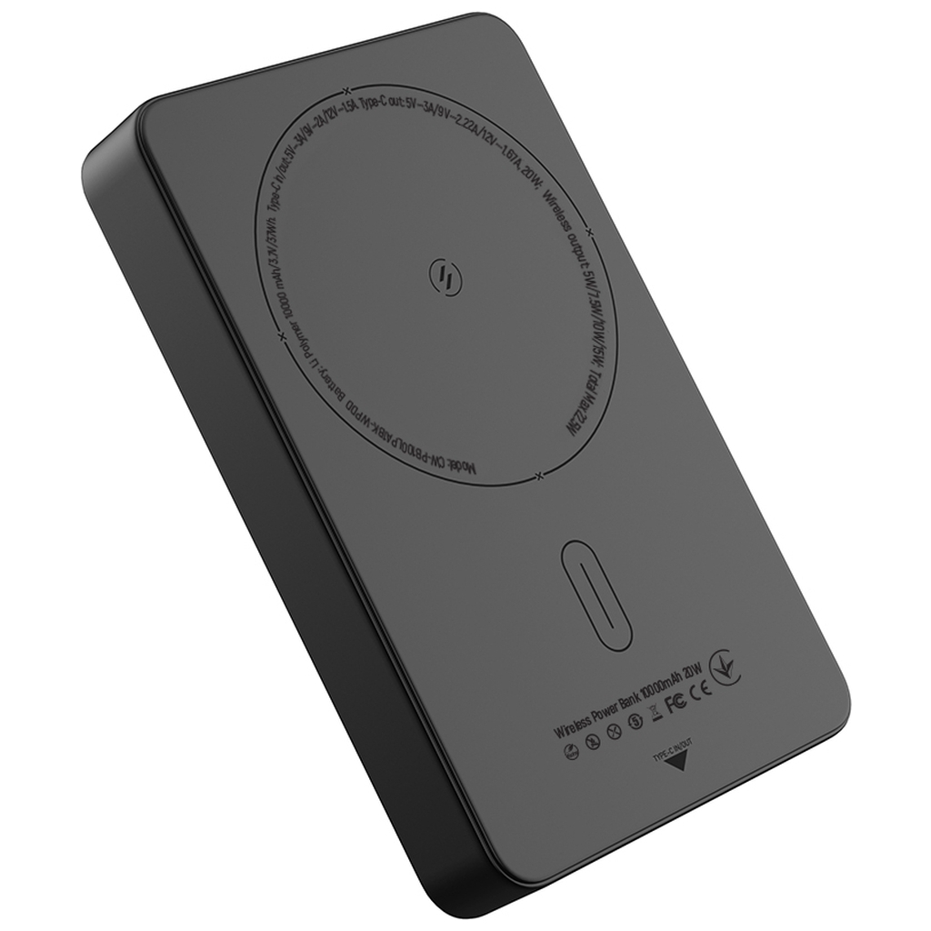 Батарея універсальна ColorWay 10 000 mAh PD/22.5W, 15W MagSafe Black (CW-PB100LPA1BK-WPDD) - изображение 3