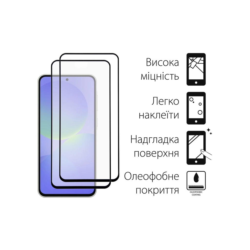 Чохол до мобільного телефона Dengos Kit Samsung Galaxy A36 Soft + 2 pcs glass (Black) (DG-CTG2P-13) - зображення 3