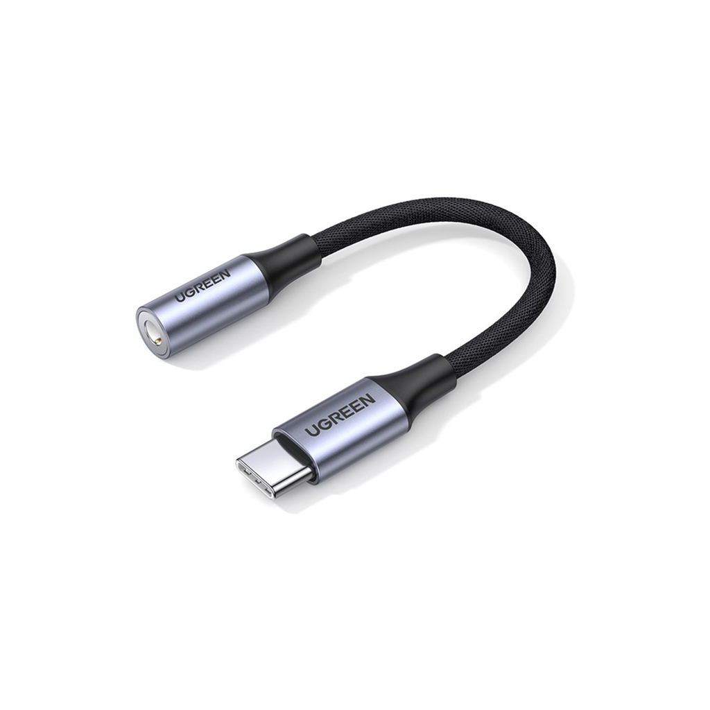Перехідник USB-C to 3.5mm M/F 0.10m AV161 Ugreen (80154) - зображення 2