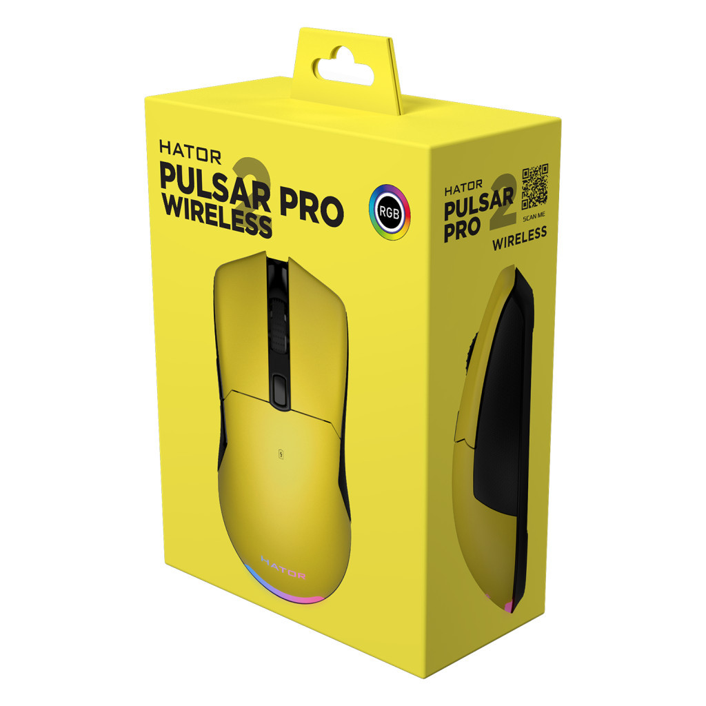 Мишка Hator Pulsar 2 Pro Wireless Yellow (HTM-532) - зображення 6
