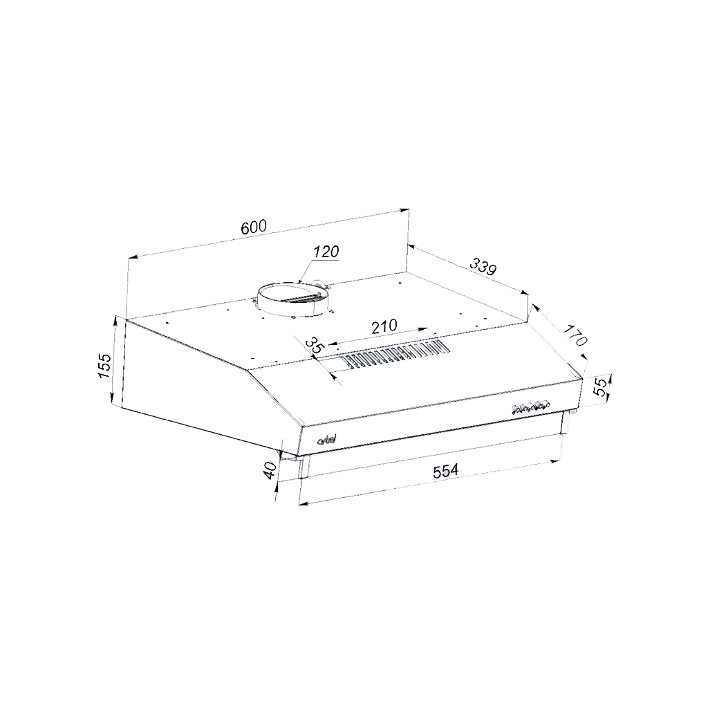 Витяжка кухонна Artel ART 0960 PUNTO Black - изображение 10