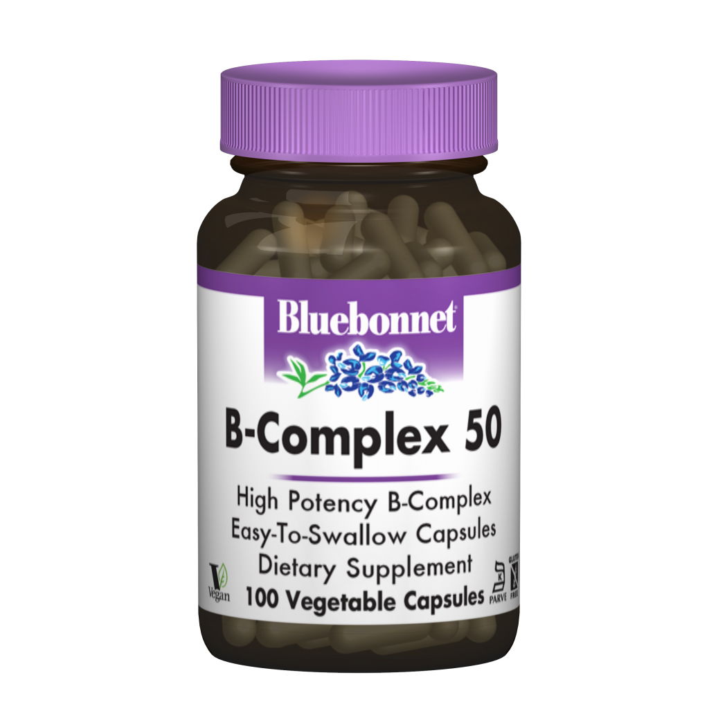Вітамін Bluebonnet Nutrition В-Комплекс 50, 100 гелевих капсул (BLB-00412) - зображення 1