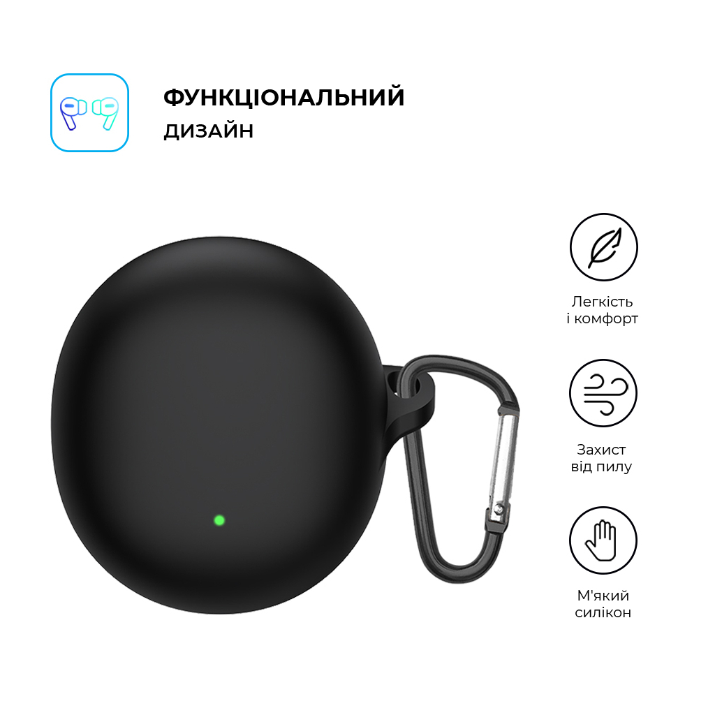 Чохол для навушників Armorstandart Hang Case для OPPO Enco Air3 Black (ARM79938) - зображення 2