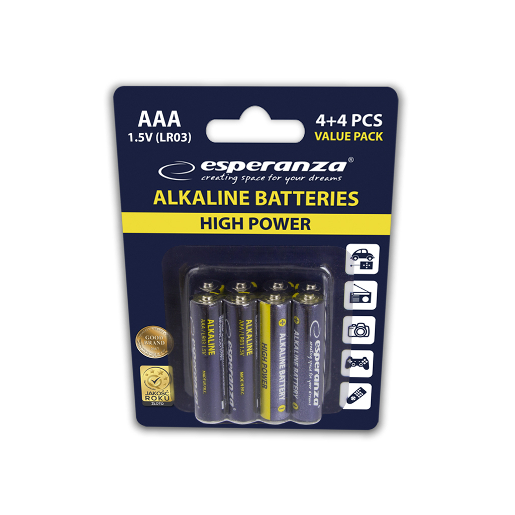 Батарейка Esperanza AAA LR03 Alkaline * 8 (EZB104) - зображення 2