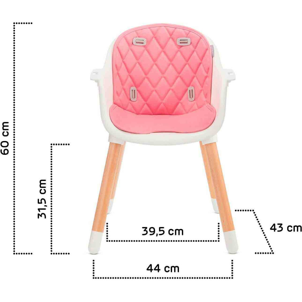 Стілець для годування Kinderkraft Sienna Pink (5902533915132) - зображення 11