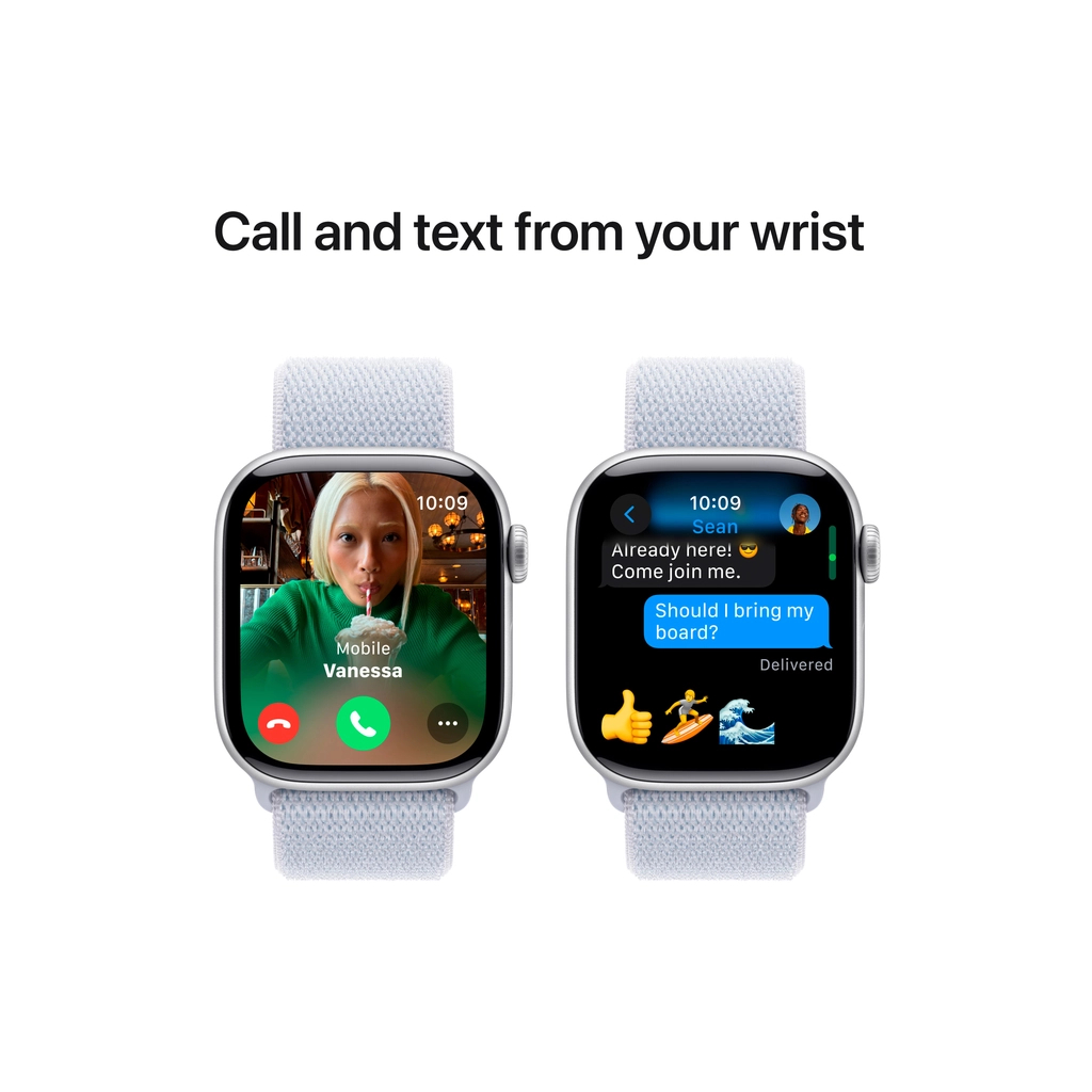 Смарт-годинник Apple Watch Series 10 GPS 42mm Silver Aluminium Case with Blue Cloud Sport Loop (MWWD3QH/A) - изображение 7