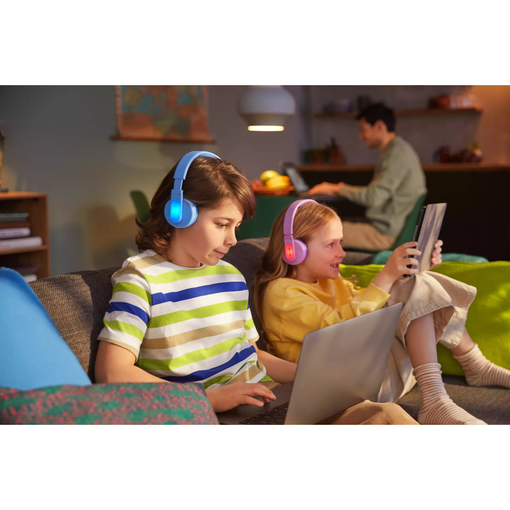 Навушники Philips Kids TAK4206 On-ear Colored light panels Wireless Blue (TAK4206BL/00) - зображення 7