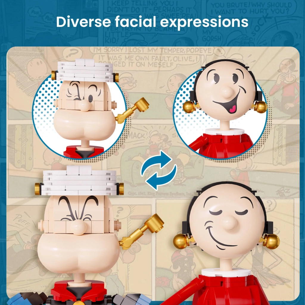Конструктор Pantasy Popeye Папай з Оливою (86401) - зображення 3
