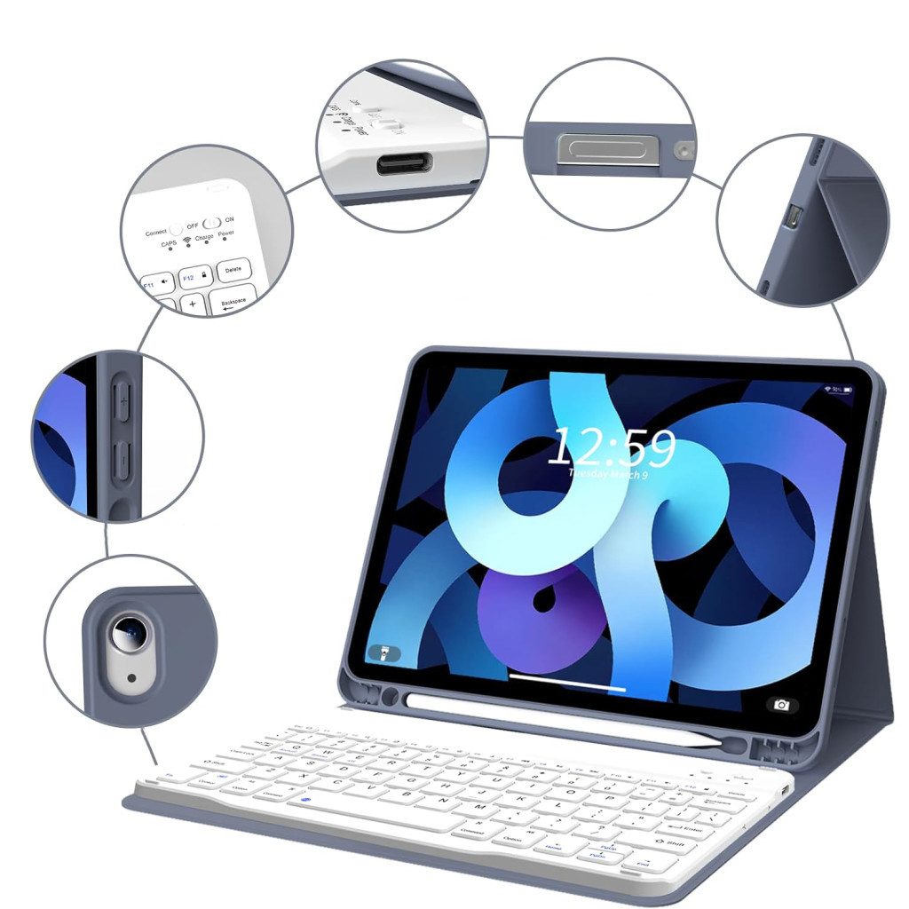 Чохол до планшета BeCover Keyboard Apple iPad Air (4/5) 2020/2022 10.9" Purple (711148) - зображення 2