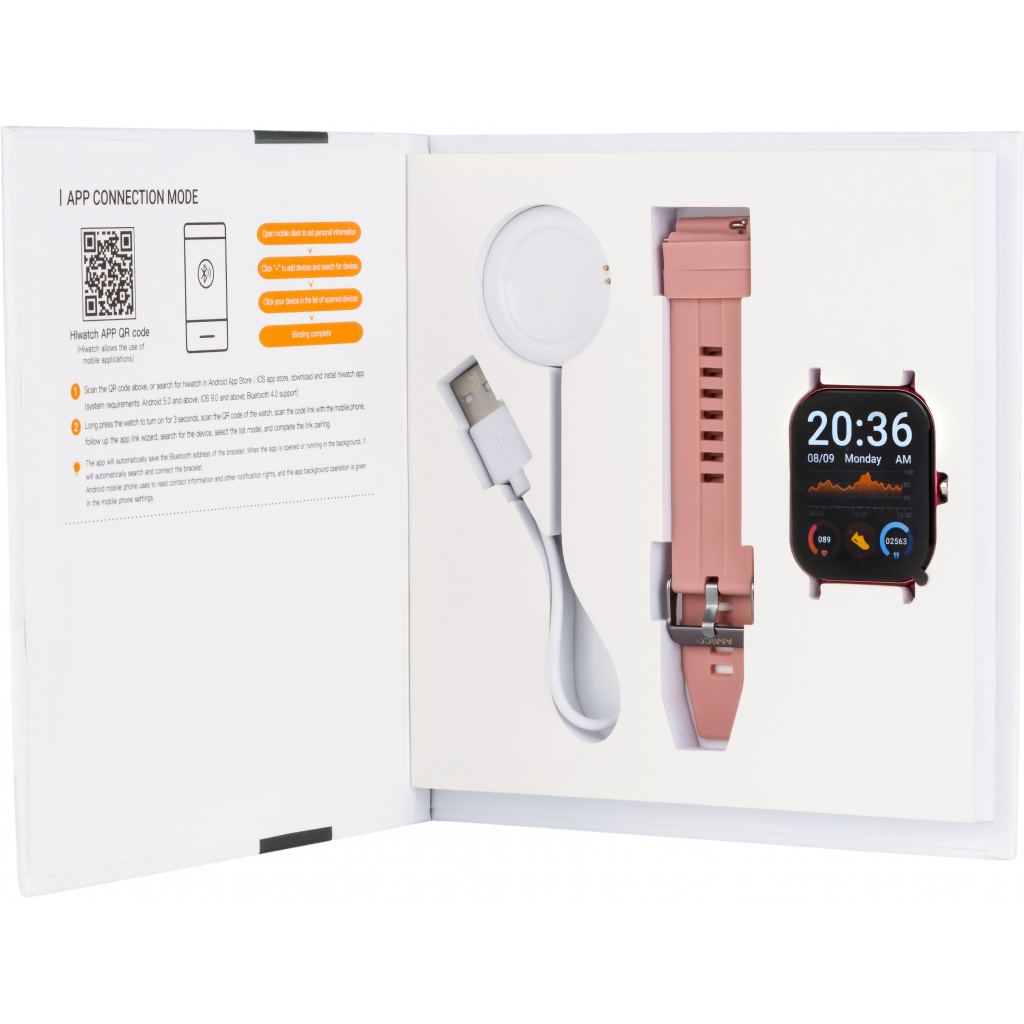 Смарт-годинник Amico GO FUN Pulseoximeter and Tonometer pink (850475) - зображення 4