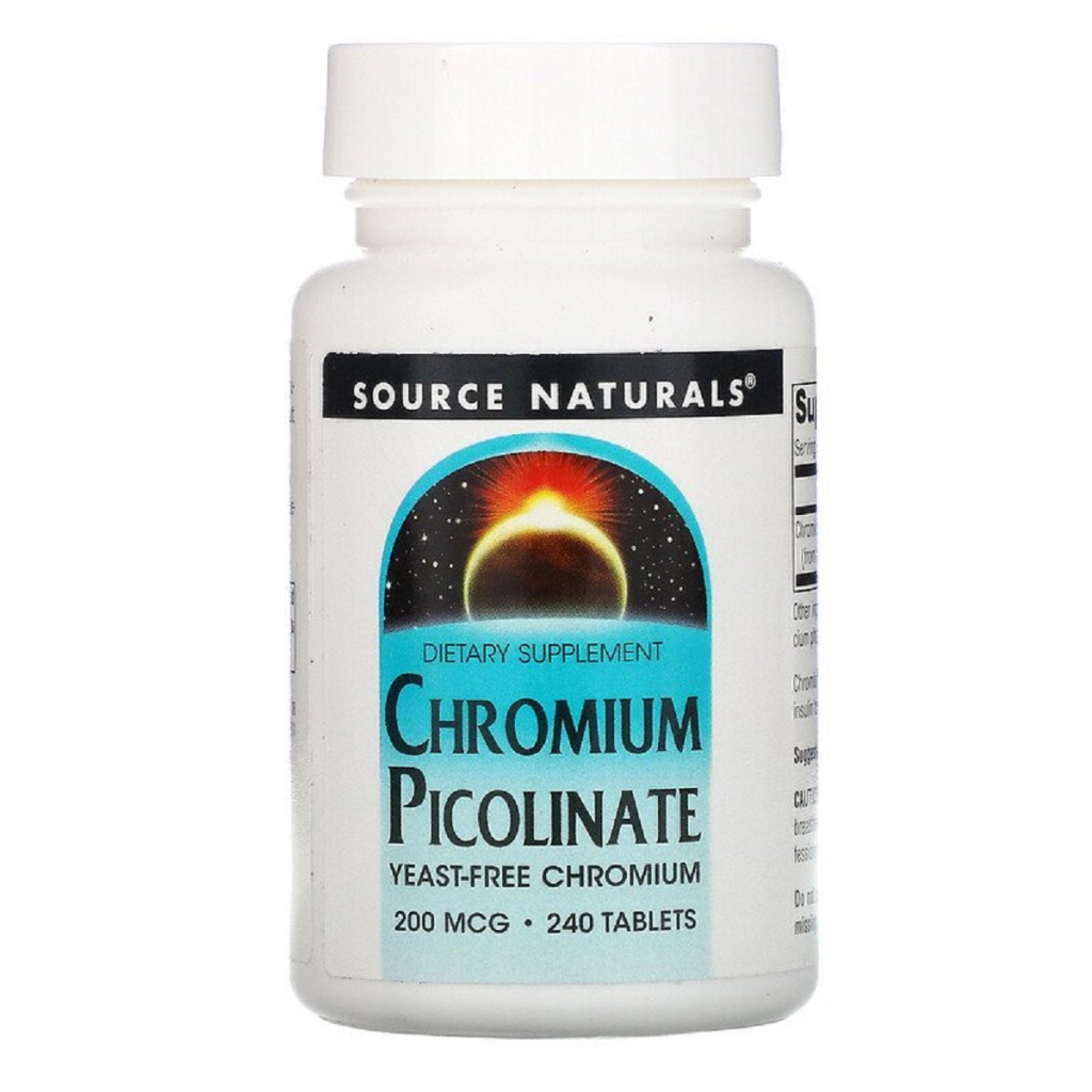 Мінерали Source Naturals Хром Піколінат 200мкг, 240 таблеток (SNS-00108) - зображення 1
