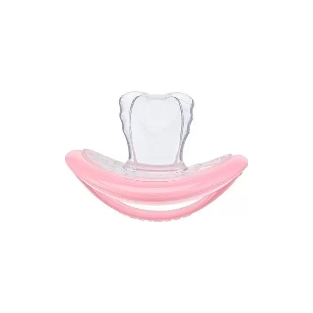 Пустушка Curaprox + контейнер для зберігання 7-18 міс. рожева (Babysoother pink size 1) - зображення 1