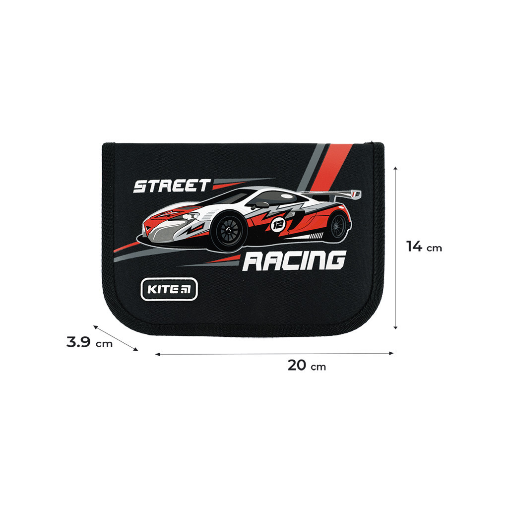 Пенал Kite Racing 621, 1 відділення, 1 відворот (K24-621-4) - зображення 2
