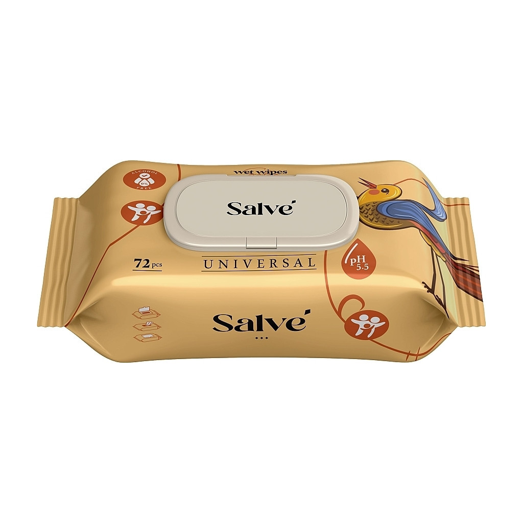 Вологі серветки Salve Універсальні 72 шт. (5853954200539) - зображення 1