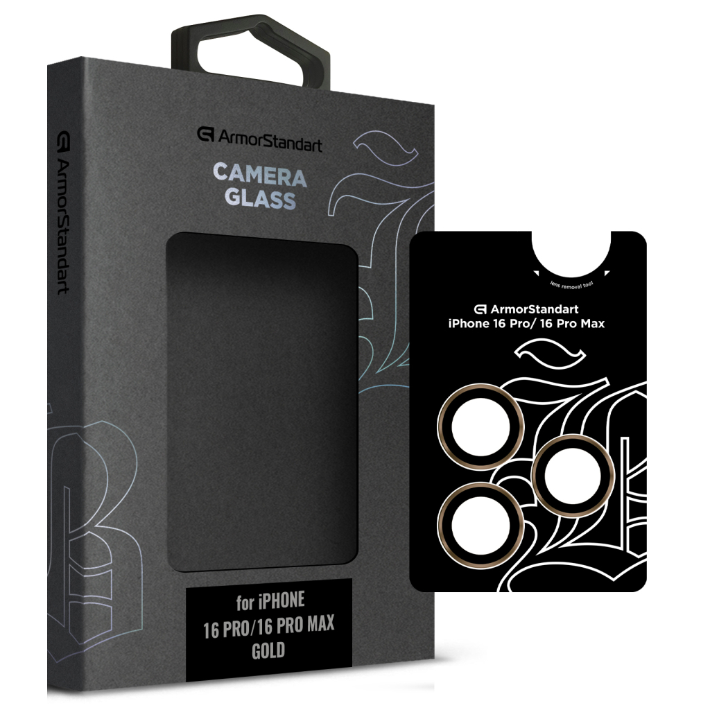 Скло захисне Armorstandart for Camera Supreme BI iPhone 16 Pro/16 Pro Max Rose Gold (ARM79424) - зображення 1