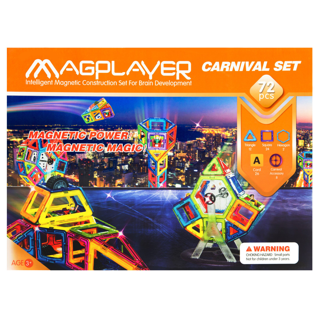 Конструктор Magplayer Набір 72 ел. (MPA-72) - зображення 1
