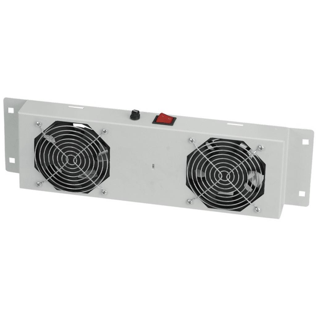 Вентиляторний модуль 2 вент. with thermostat, RAL 7035 Mirsan (MR.FAN2WT.02) - зображення 1