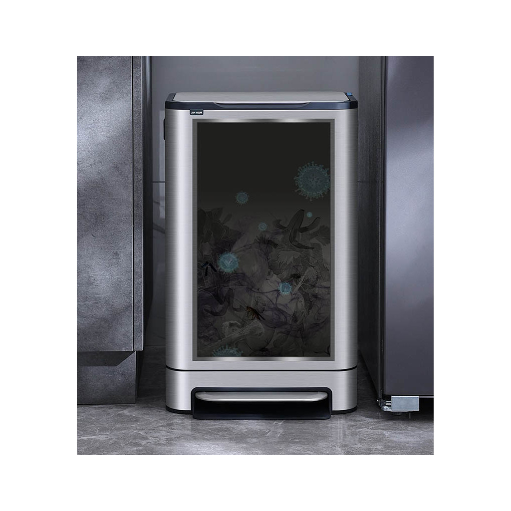 Контейнер для сміття JAH Soft Close З педаллю З внутрішнім відром Срібний металік 30 л (20264) - изображение 4