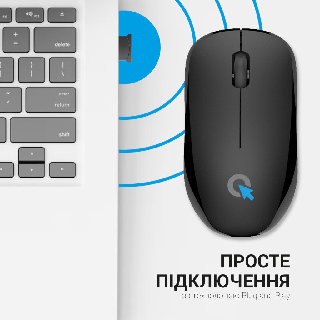 Мишка OfficePro M183 Wireless Black (M183) - зображення 7