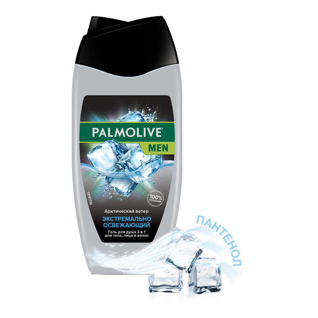 Гель для душу Palmolive Men Арктичний вітер 3 в 1 для тіла, обличчя та волосся 250 мл (5996175230951) - зображення 3