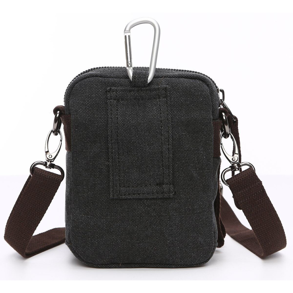 Сумка Vintage Текстильна на пояс Чорна (20082) - изображение 5