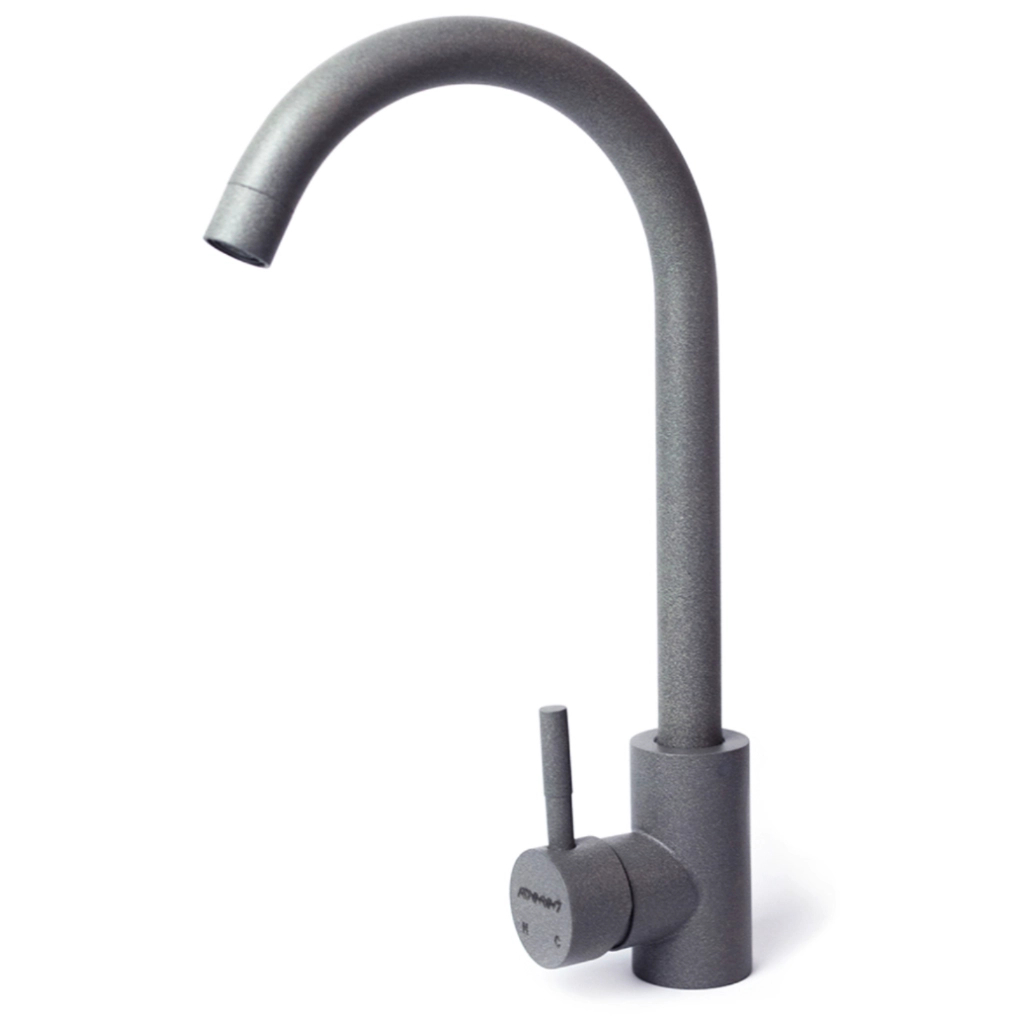 Мийка кухонна Adamant Ovum сірий + змішувач (1824296910404) - зображення 4