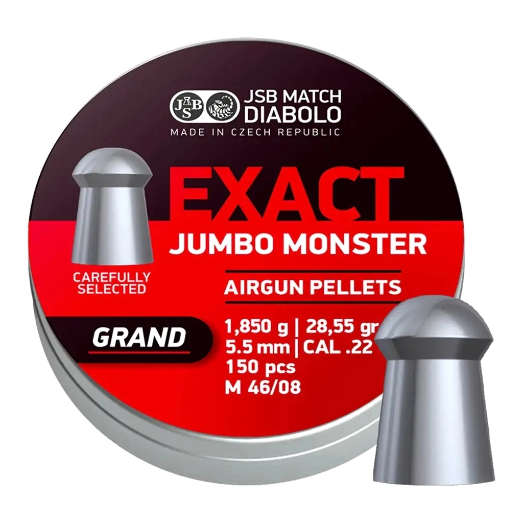 Пульки JSB Exact Jumbo Monster Grand 5,52 мм 1,85 г (150 шт/уп) (546488-150) - зображення 1